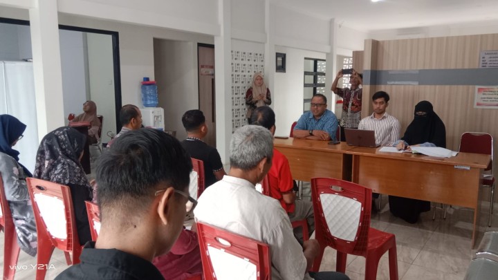 Rapat Koordinasi Inspektorat bersama Pokmas di Kelurahan Sindang Sari.