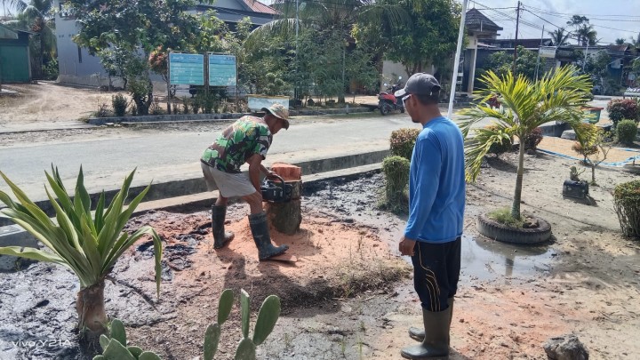 Kegiatan Gotong Royong bulanan lingkungan RT menyambut Bulan Suci Ramadhan