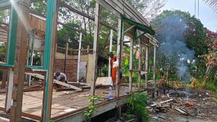 Kegiatan Gotong Royong bulanan lingkungan RT menyambut Bulan Suci Ramadhan