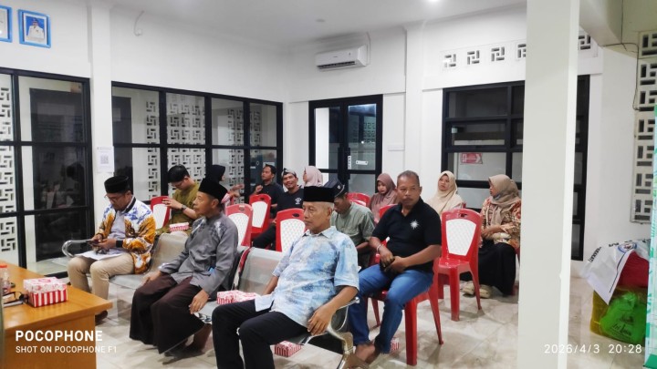 Rapat koordinasi MTQ di ruang rapat kelurahan Sindang sari