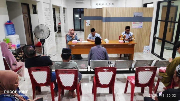 Rapat koordinasi MTQ di ruang rapat kelurahan Sindang sari