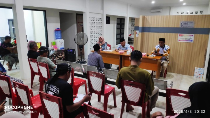 Rapat koordinasi MTQ di ruang rapat kelurahan Sindang sari