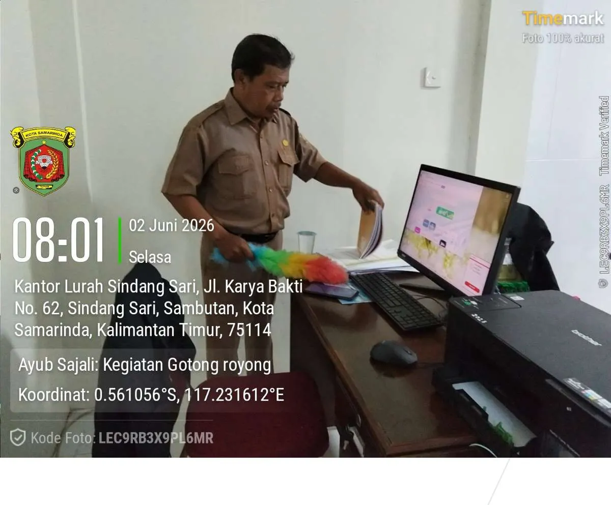 Kegiatan Aman, Sehat,Resik, Indah (ASRI) di Ruang kantor kelurahan Sindang Sari.