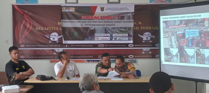 Jum'at, 26 Mei 2023 jam 9 kegiatan Sosialisasi Peningkatan Sub Sistem DAS Sungai Dama Segmen Jalan Otto Iskandardinata di Aula Kantor Kel. Sungai Dama
