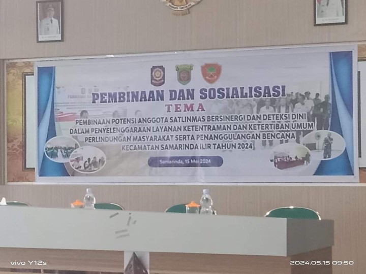 Pembinaan dan Sosialisasi  Potensi saltinmas  Bersinergi Pada Kecamatan Samarinda Ilir