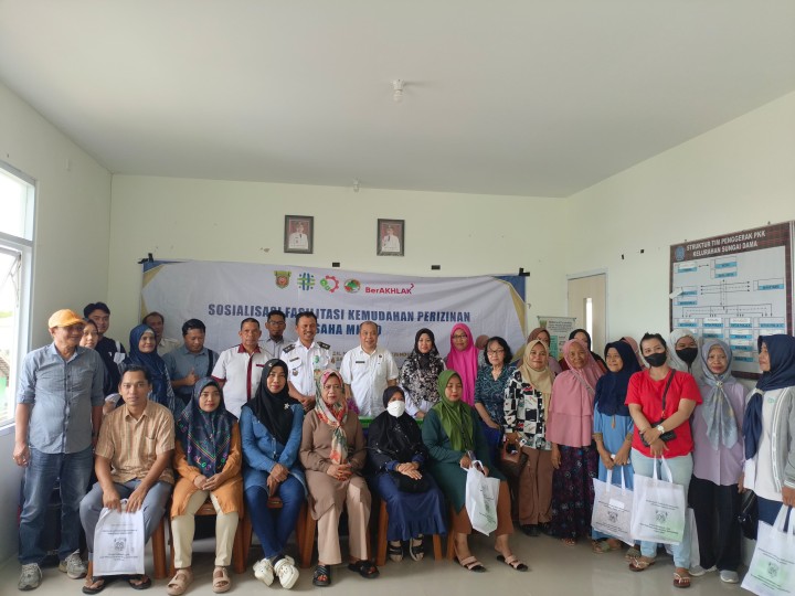 Kegiatan Sosialisasi Fasilitas Kemudahan Perizinan Usaha Mikro di Kelurahan Sungai Dama
