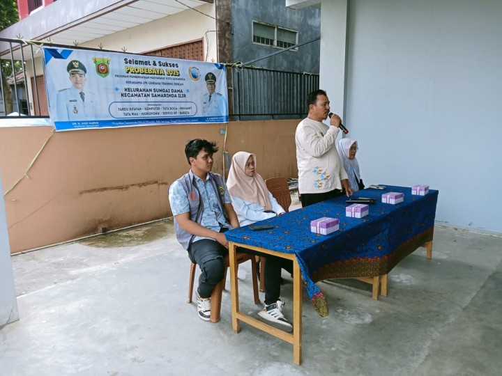 Launching Pelatihan Probebaya Di kelurahan Sungai dama Bersama lpk cendana