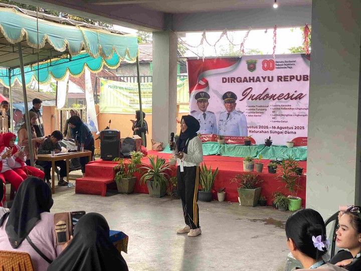 Lomba Senam PKK/DASAWISMA Di Kelurahan Sungai Dama