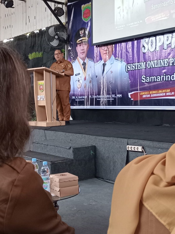 Kasi Kesra kelurahan sungai dama menghadiri sosialisasi dan launching aplikasi soppa samarinda (sistem online pengaduan perempuan dan anak)