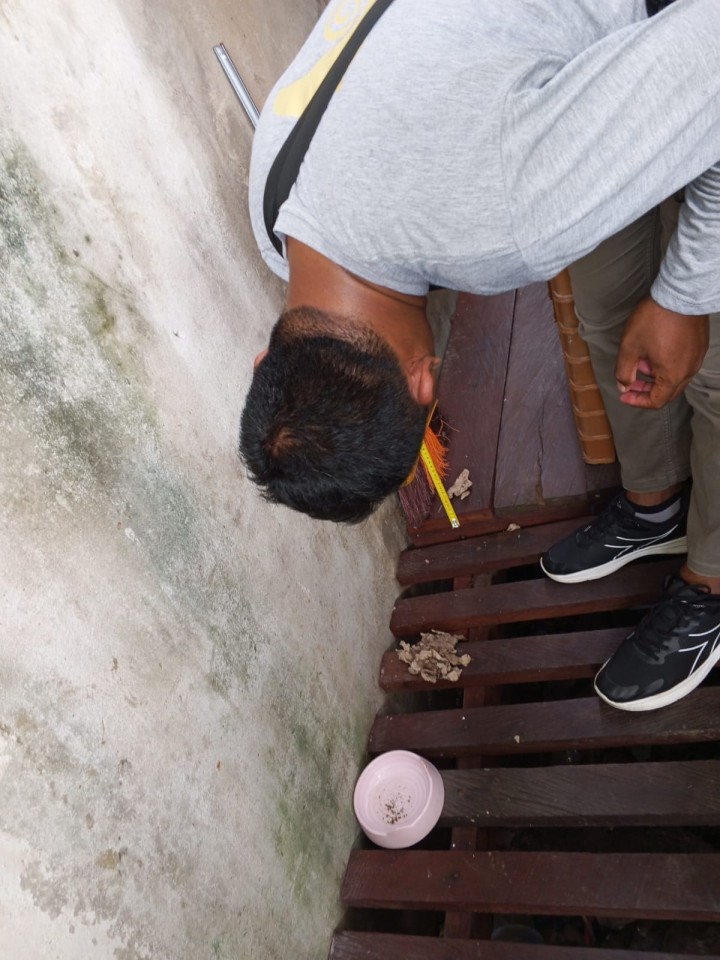 Kasi Ekobang Bersama Pendamping Melakukan Pengecekan Kembali   Volume ( Panjang Dan Lebar) Hasil Pekerjaan Sapras Kegiatan Probebaya  Tahun anggaran 2025