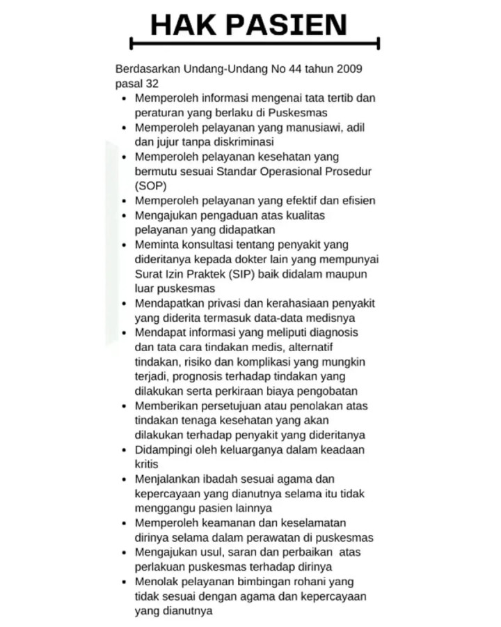 hak dan kewajiban pasien