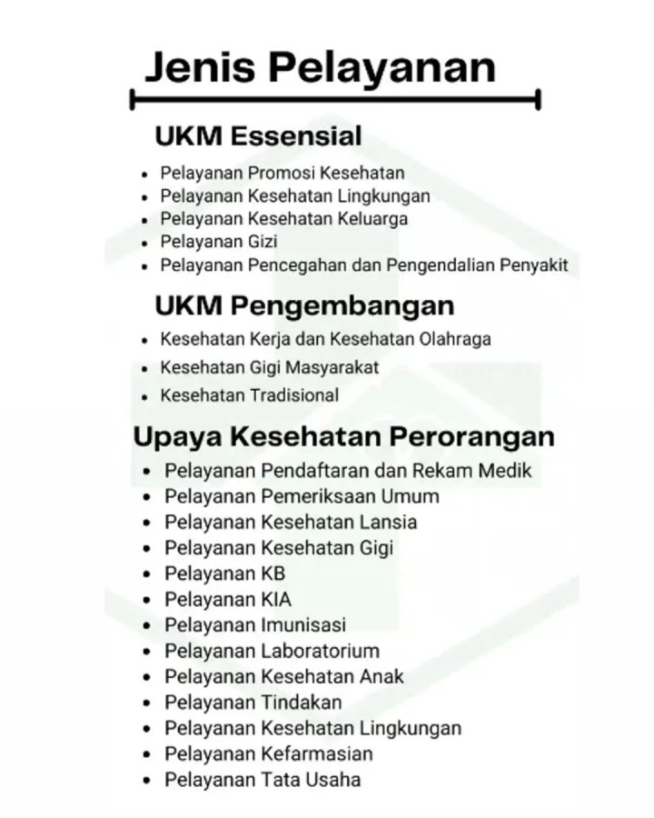 jenis pelayanan