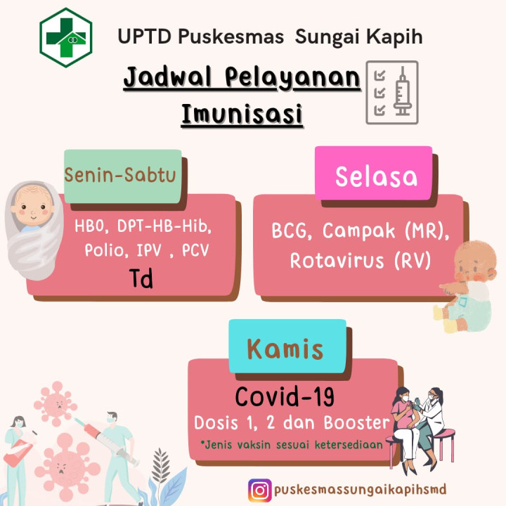 JADWAL PELAYANAN IMUNISASI