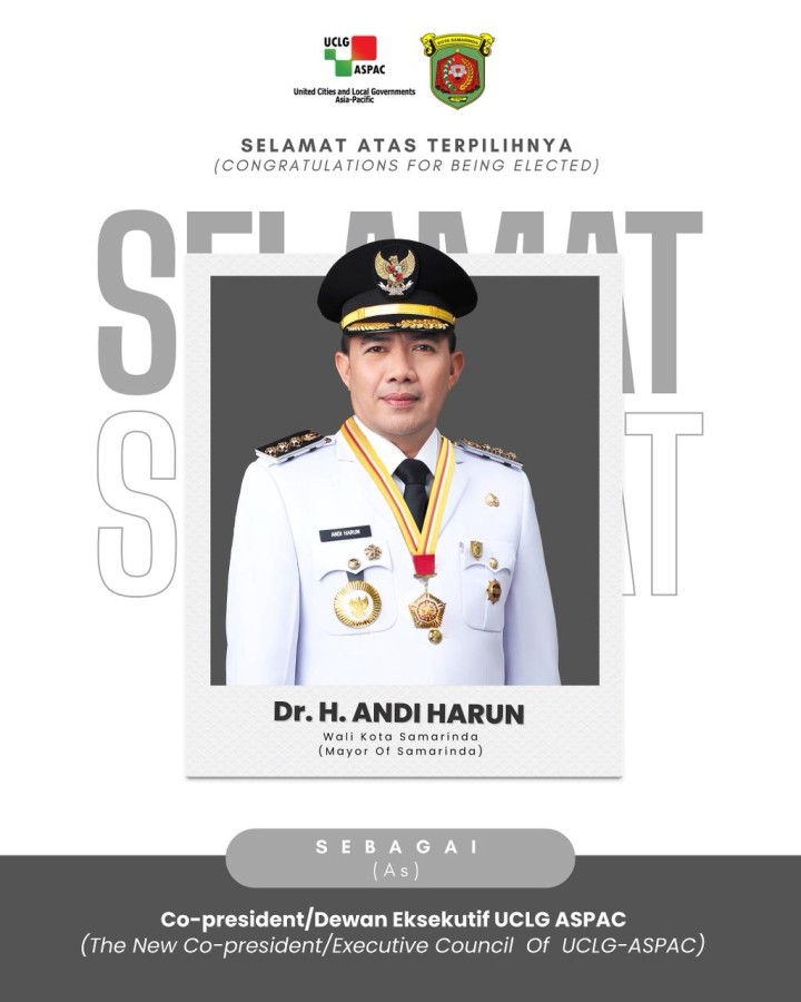Kelurahan Sungai Kapih Mengucapkan untuk Walikota Samarinda resmi terpilih sebagai organisasi bergengsi yang menaungi pemerintahan kota dan daerah di kawasan Asia Pasifik.
