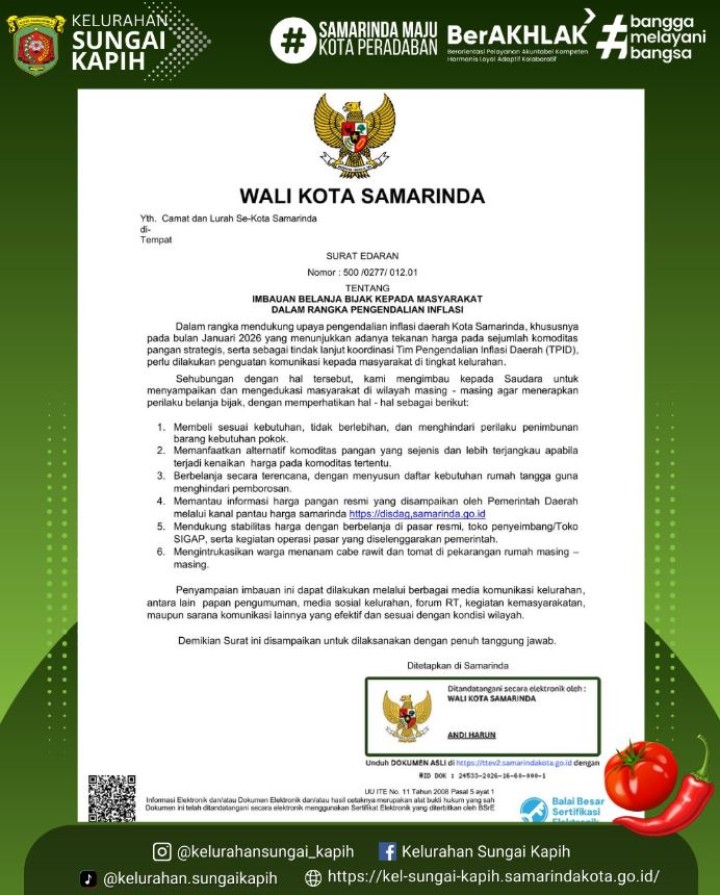 Halo Warga Sungai Kapih! Kamis 5 Februari 2026