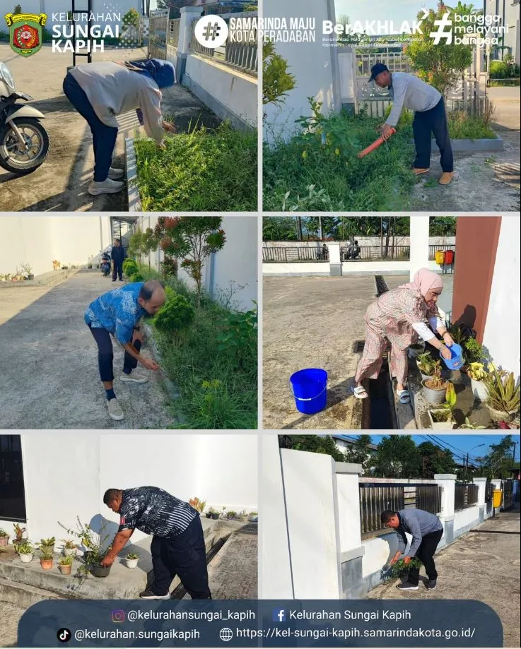 Gerakan ASRI di wilayah Kantor Kelurahan Sungai Kapih, Jl. H.M. Saleh Arsyad.