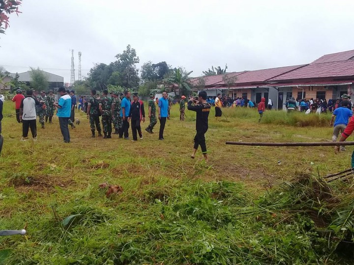 Kerja bakti persiapan lokasi Acara MTQ Tingkat Kota Samarinda 26 Januari 2018