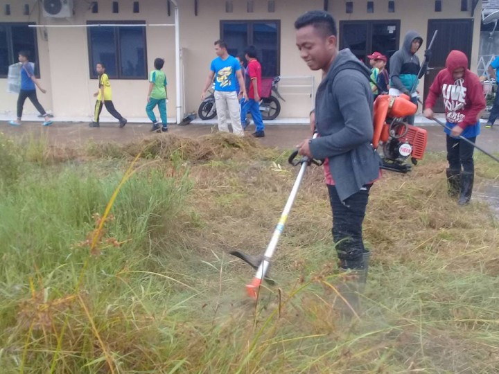 Kerja bakti persiapan lokasi Acara MTQ Tingkat Kota Samarinda 26 Januari 2018