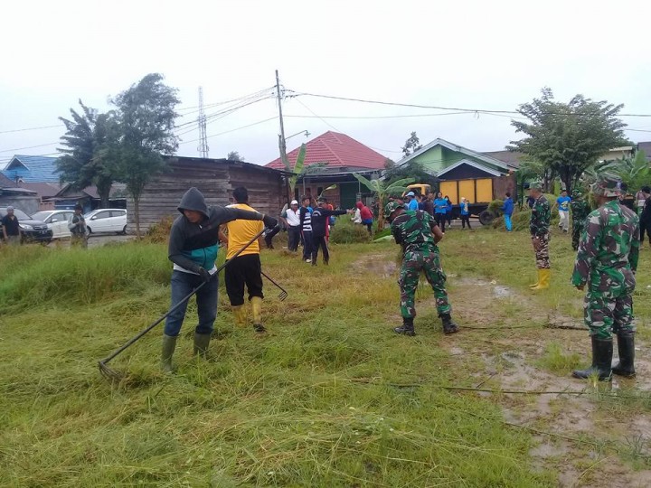 Kerja bakti persiapan lokasi Acara MTQ Tingkat Kota Samarinda 26 Januari 2018