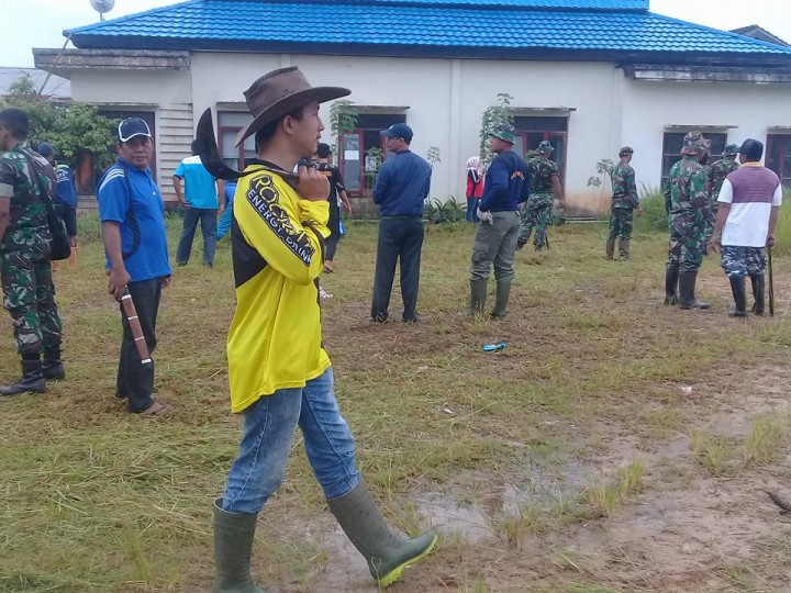 Kerja bakti persiapan lokasi Acara MTQ Tingkat Kota Samarinda 26 Januari 2018