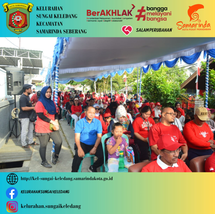 Hari dan Tanggal : Minggu, 20 Agustus 2023 | Kegiatan : Menghadiri kegiatan jalan santai dan Perlomban Agustusan | Ditempat : Jl. Reel RT.025 | Pukul : 07.00 s/d Selesai |Dihadiri : Plh. Bpk Budi Sanjaya, S.P. & Staff Kel.
