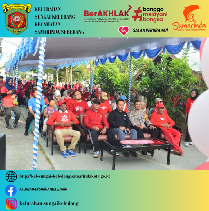 Hari dan Tanggal : Minggu, 20 Agustus 2023 | Kegiatan : Menghadiri kegiatan jalan santai dan Perlomban Agustusan | Ditempat : Jl. Reel RT.025 | Pukul : 07.00 s/d Selesai |Dihadiri : Plh. Bpk Budi Sanjaya, S.P. & Staff Kel.