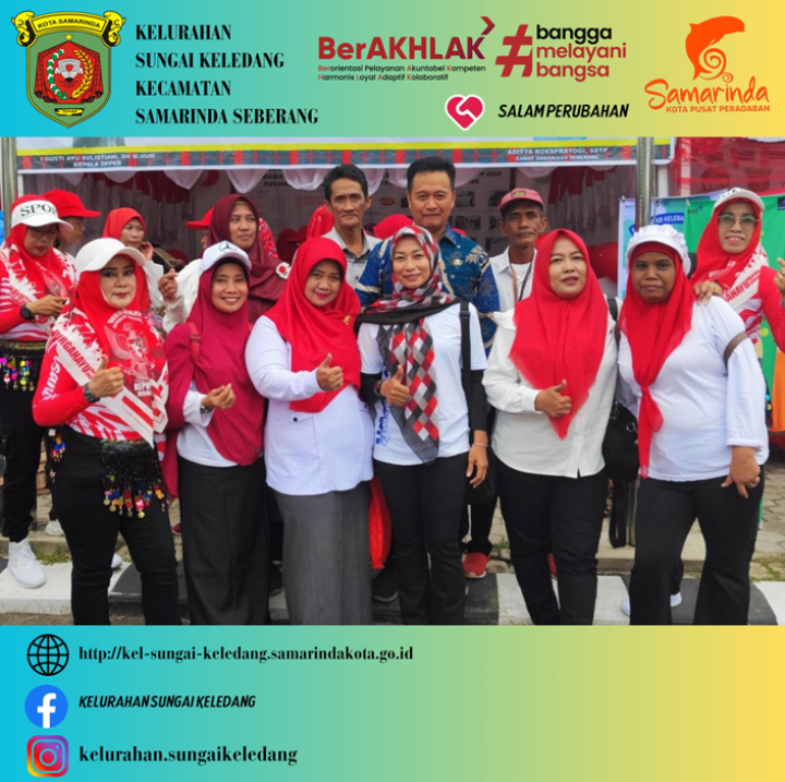 Hari : Kamis, 24 Agustus 2023 | Menghadiri Undangan Festival Bangga Kencana I  Dalam Rangka Hari Keluarga Nasional Ke 30 Kota Samarinda Tahun 2023. | Di hadiri : Plh.Lurah Budi Sahjaya,SP, TP PKK Kel.Sungai Keledang, Penurus Kampung KB.