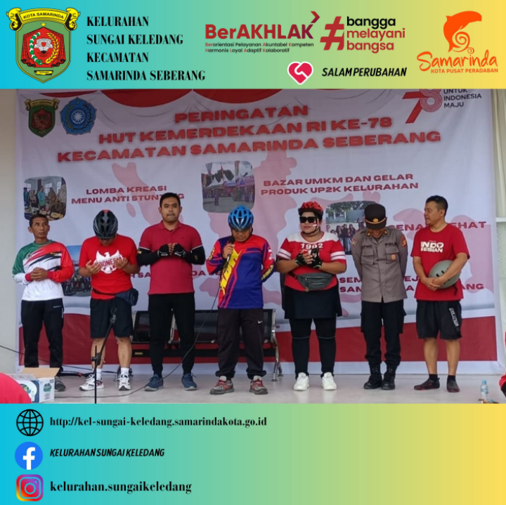 Menghadiri Acara Fun Bike Exhibition yang diadakan oleh Kecamatan Samarinda Seberang dalam rangka memeriahkan HUT RI Ke 78 tahun.