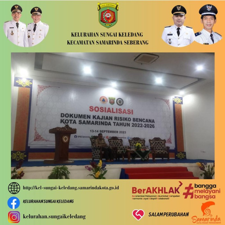 Menghadiri Sosialisasi Dokumen Kajian Risiko Bencana (KRB) Kota Samarinda Tahun 2022-2026