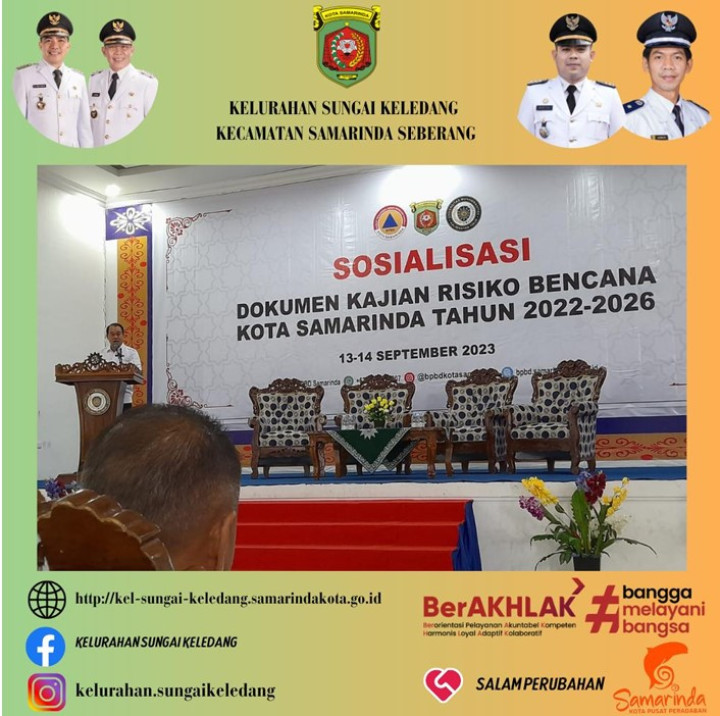 Menghadiri Sosialisasi Dokumen Kajian Risiko Bencana (KRB) Kota Samarinda Tahun 2022-2026
