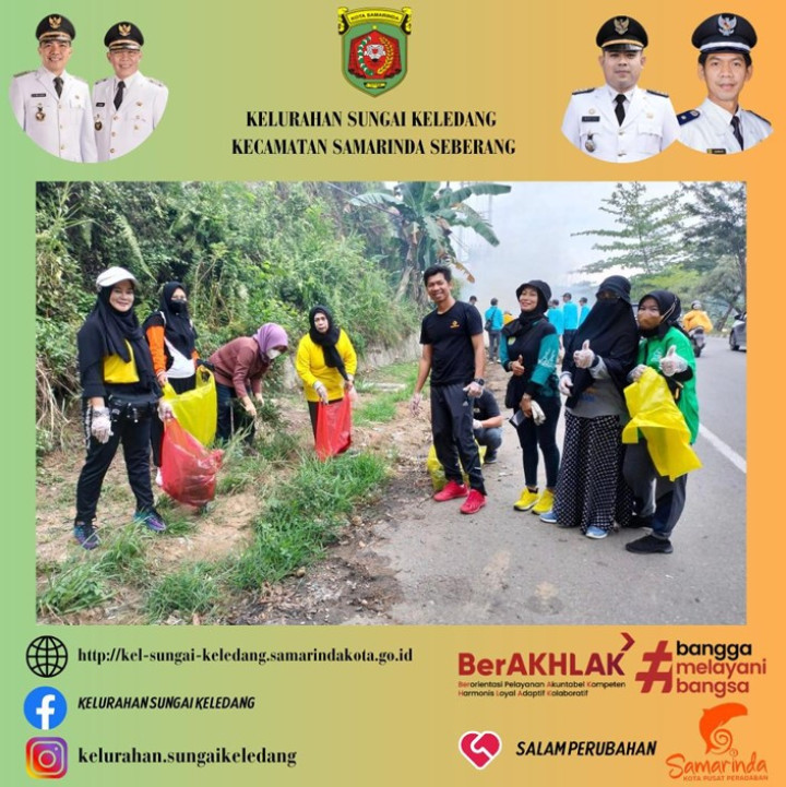 Kegiatan Gotong Royong  Pungut Sampah Di Lokasi Jln.Apt.Pranoto.
