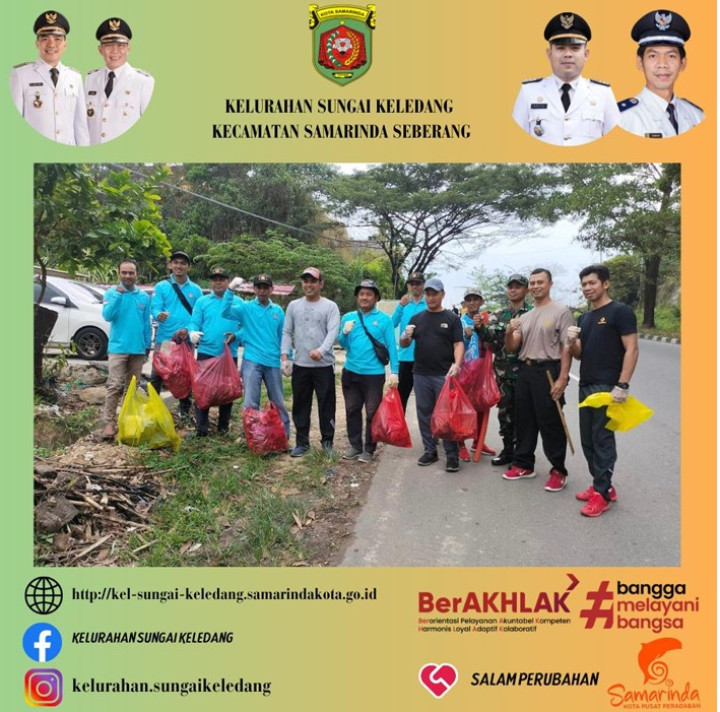 Kegiatan Gotong Royong  Pungut Sampah Di Lokasi Jln.Apt.Pranoto.