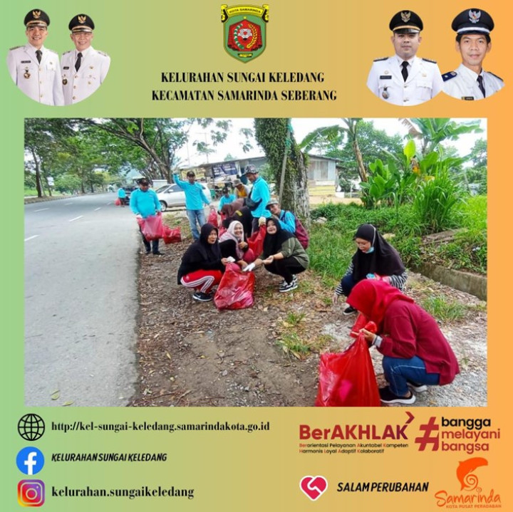 Kegiatan Gotong Royong  Pungut Sampah Di Lokasi Jln.Apt.Pranoto.