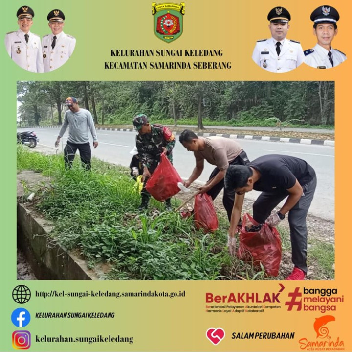 Kegiatan Gotong Royong  Pungut Sampah Di Lokasi Jln.Apt.Pranoto.