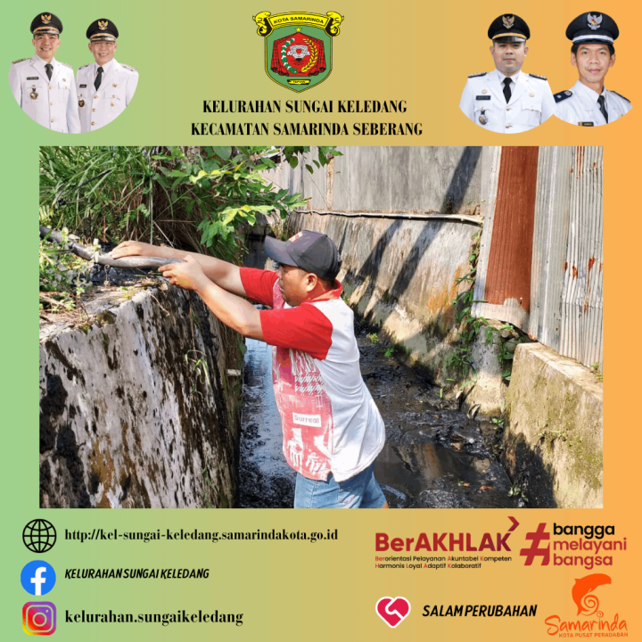Kegiatan Gotong Royong Lingkungan Di RT.19,22 & 27, Kel. Sunga Keledang.