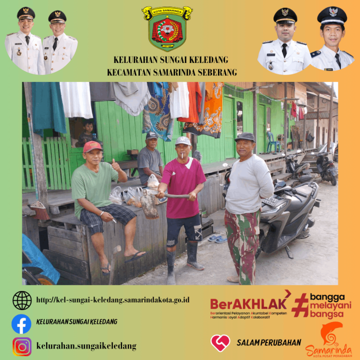 Kegiatan Gotong Royong Lingkungan Di RT.19,22 & 27, Kel. Sunga Keledang.