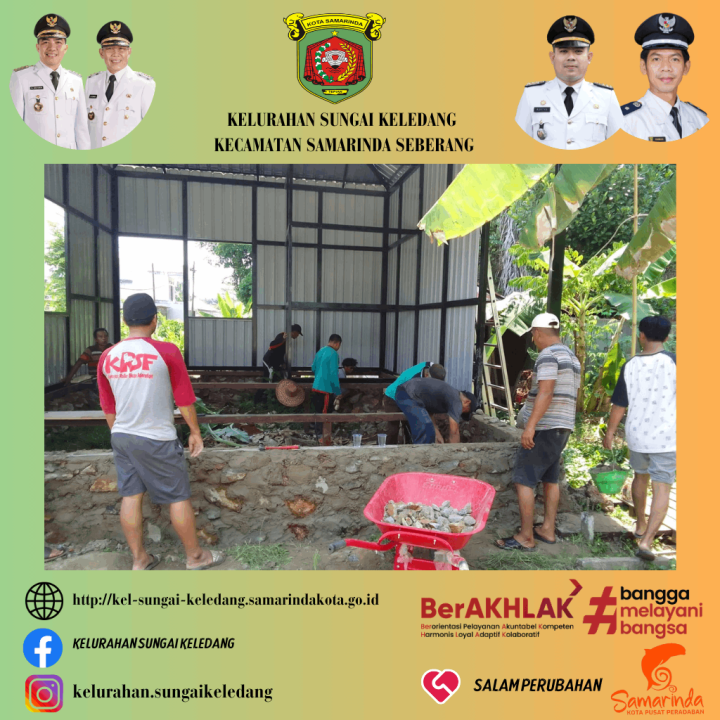 Kegiatan Gotong Royong Lingkungan Di RT.19,22 & 27, Kel. Sunga Keledang.