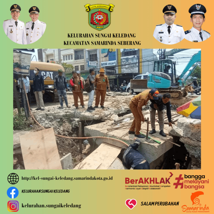 Peninjauan Lapangan Bersama Perumdam Tirta Kencana PDAM Kota Samarinda Dan Pelaksana Kegiatan Proyek Peningkatan Drainase Jl.Reel - Jl.Hasan Basri, Terkait Terhambatnya Aliran Air Ke Jln.Reel.