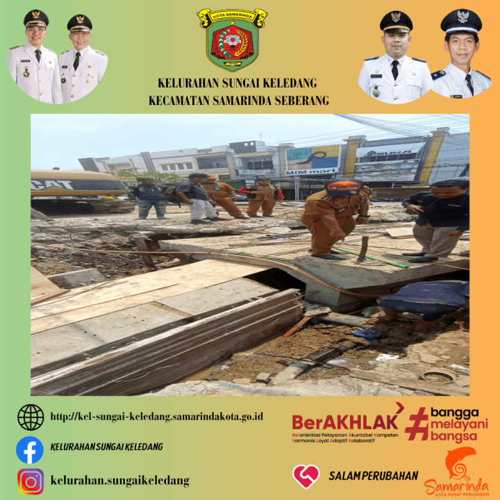 Peninjauan Lapangan Bersama Perumdam Tirta Kencana PDAM Kota Samarinda Dan Pelaksana Kegiatan Proyek Peningkatan Drainase Jl.Reel - Jl.Hasan Basri, Terkait Terhambatnya Aliran Air Ke Jln.Reel.