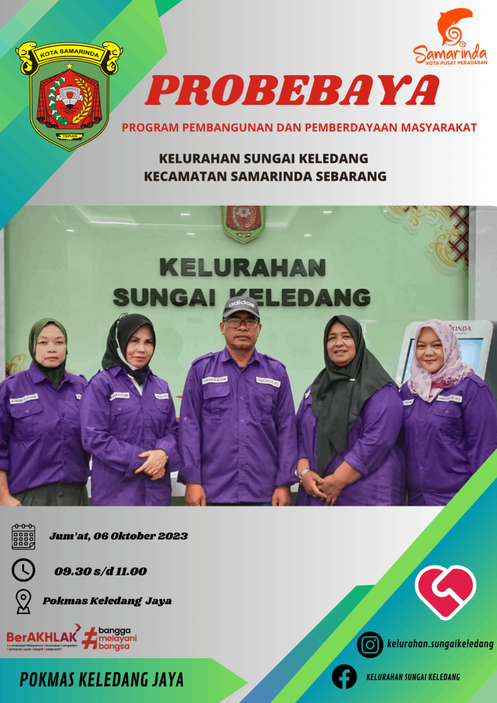 Penyerahan Barang Pengadaan Kegiatan Sapras Probebaya Kepada Pokmas Keledang Jaya