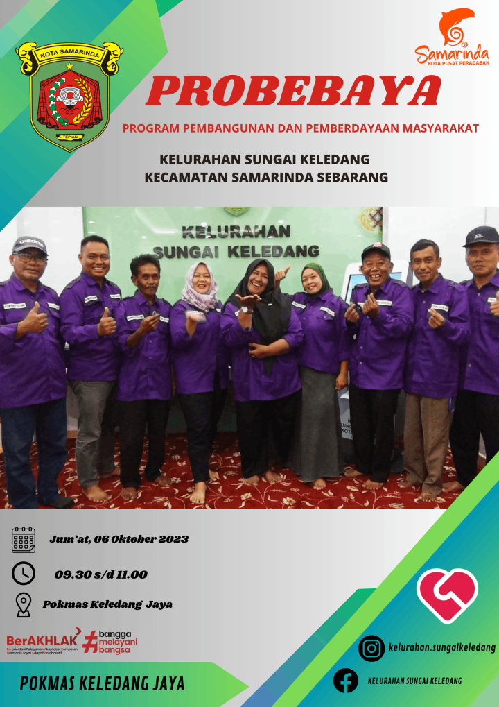 Penyerahan Barang Pengadaan Kegiatan Sapras Probebaya Kepada Pokmas Keledang Jaya