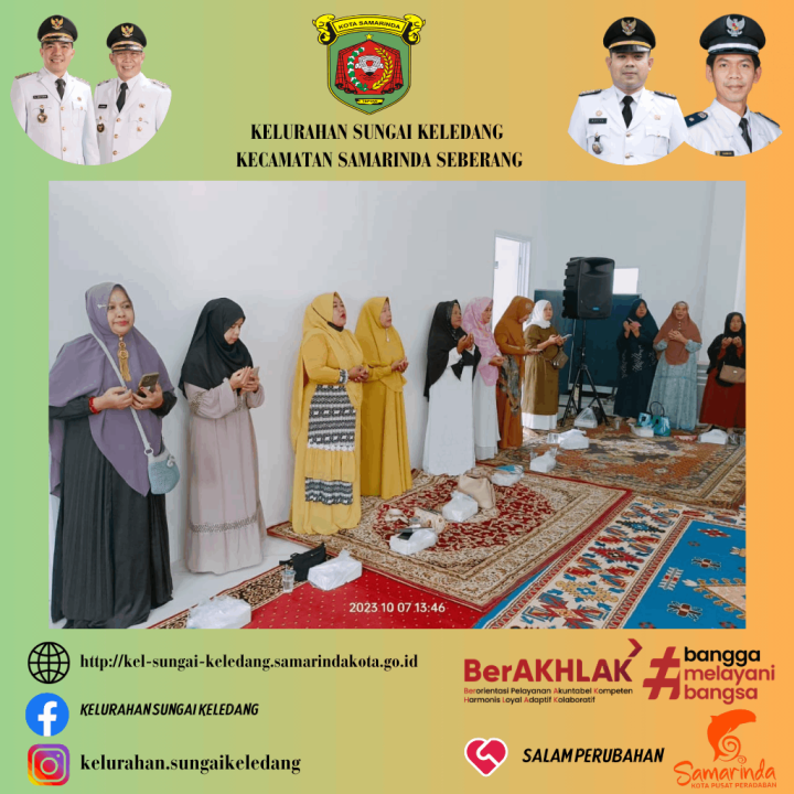 > Kegiatan : Menghadiri Undangan Memperingati Maulid Nabi Muhammad SAW. > Pelaksana : TP PKK Kel.Sungai Keledang & Pengurus Mesjid Ash Shabirin.