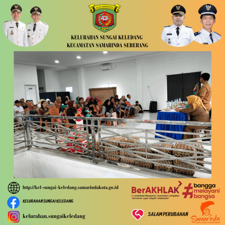 Penyerahan Donasi Telur Untuk Anak Stunting Oleh Ketua TP PKK Kota Samarinda Ibu Hj.Rinda Wahyuni Andi Harun Bersama Ketua TWAP Syaparudin S.Sos.