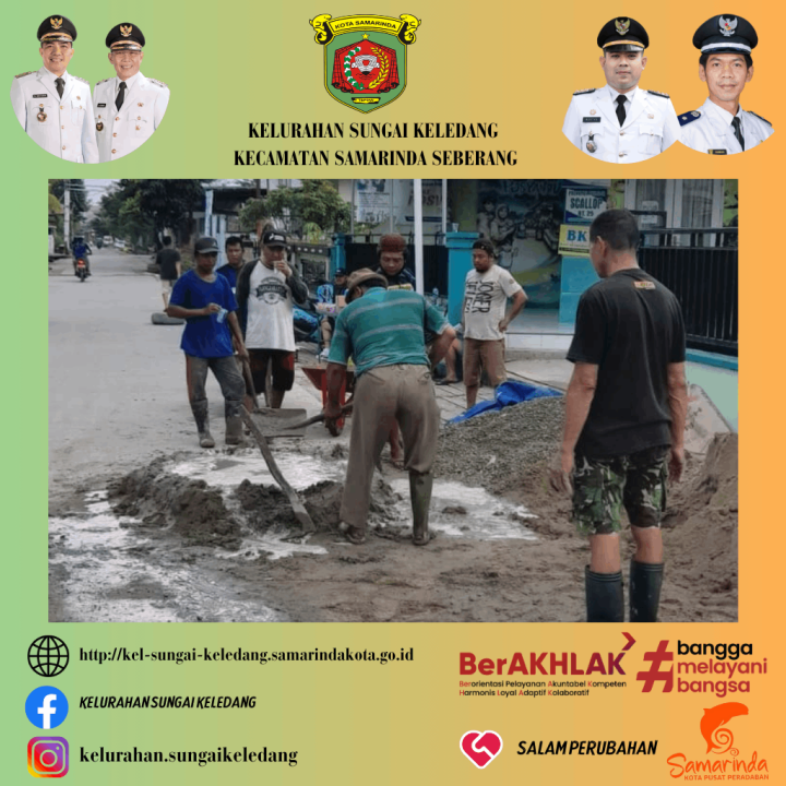 Gotong Royong Lingkungan Di RT.24,25 & 26 Jln.Reel Kel. Sunga Keledang.