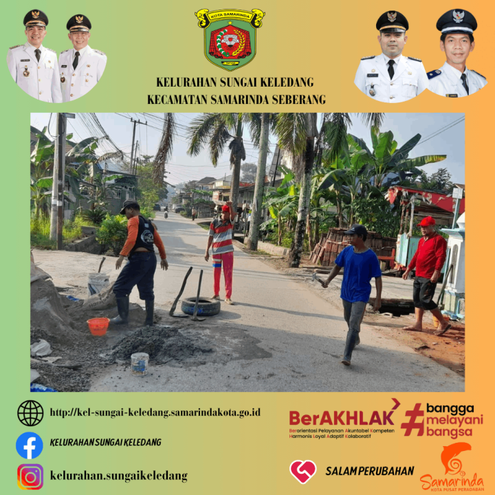 Gotong Royong Lingkungan Di RT.24,25 & 26 Jln.Reel Kel. Sunga Keledang.