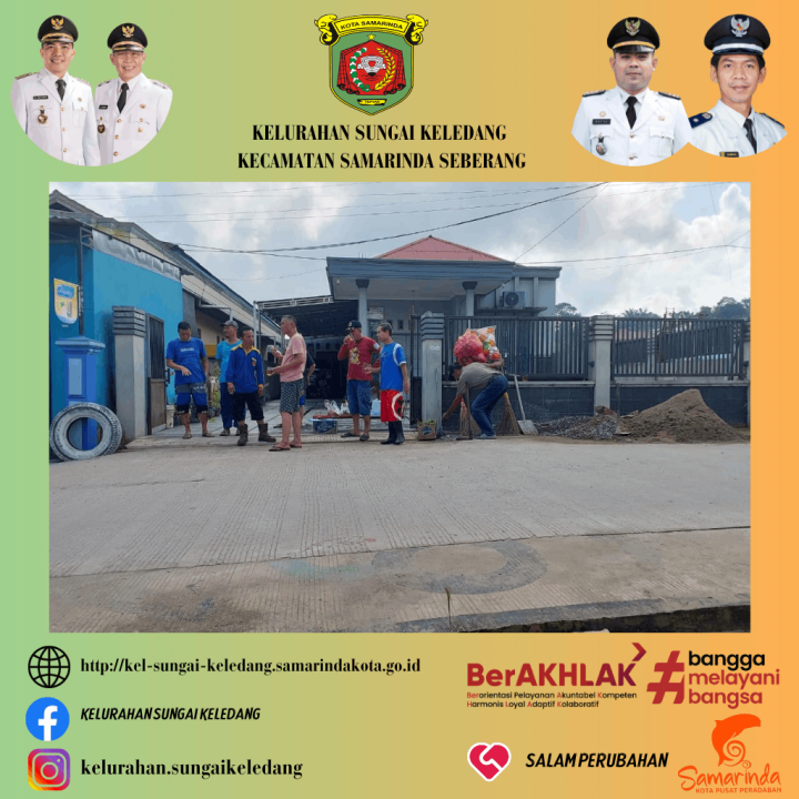 Gotong Royong Lingkungan Di RT.24,25 & 26 Jln.Reel Kel. Sunga Keledang.