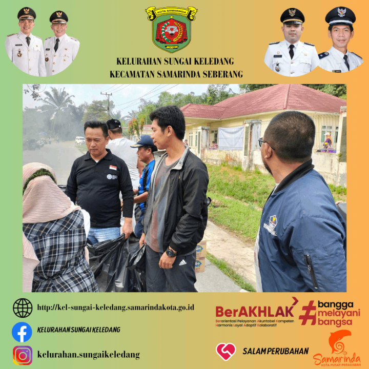 Lurah Beesama Jajaran & Staf Ikut Serta Dalam Kegiatan Gotong Royong Di Perum Keledang Mas Baru Kel. Sunga Keledang