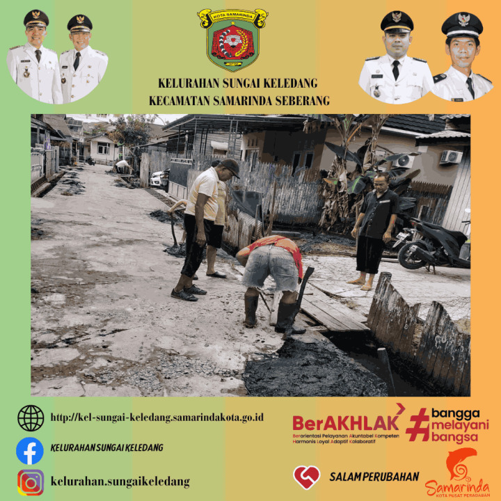 Kegiatan Gotong Royong Di Lingkungan RT Kel.Sungai Keledang