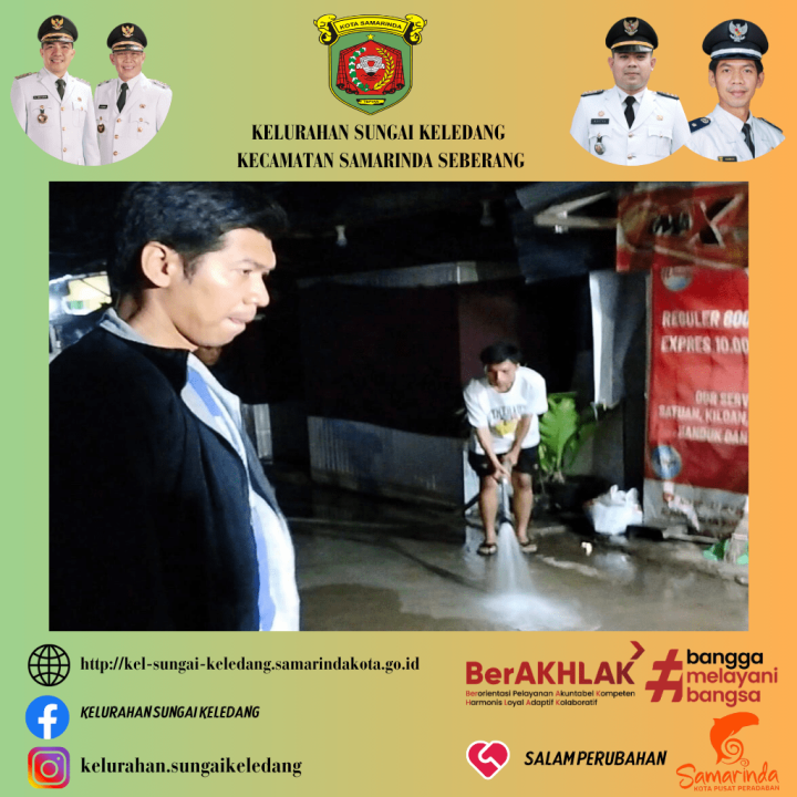 Penyemprotan Pembersihan Sisa Pasir Di Jalan Poros Bung Tomo