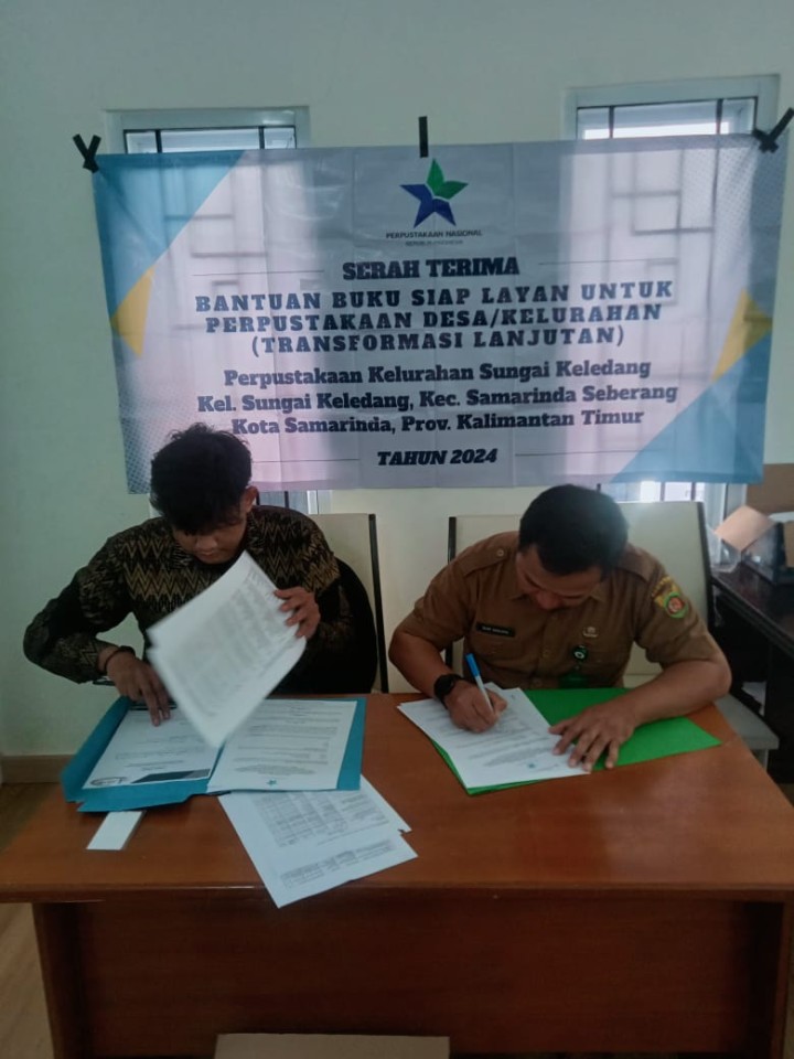 Serah Terima Bantuan Buku Siap Layan Untuk Perpustakaan Desa/Kelurahan (Transformasi Lanjutan) Tahun 2024